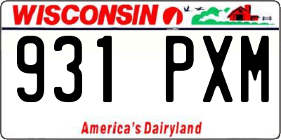WI license plate 931PXM