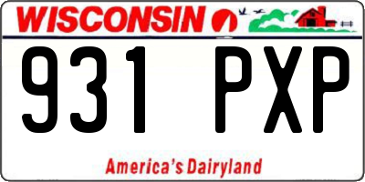 WI license plate 931PXP