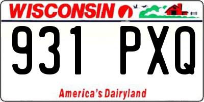 WI license plate 931PXQ