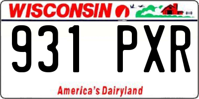 WI license plate 931PXR