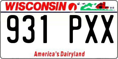 WI license plate 931PXX