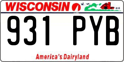 WI license plate 931PYB