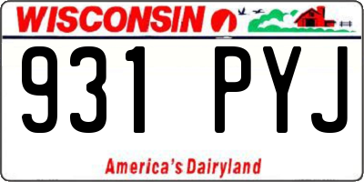 WI license plate 931PYJ