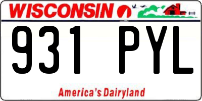 WI license plate 931PYL