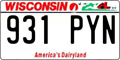 WI license plate 931PYN