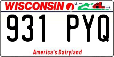 WI license plate 931PYQ