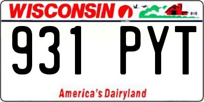 WI license plate 931PYT