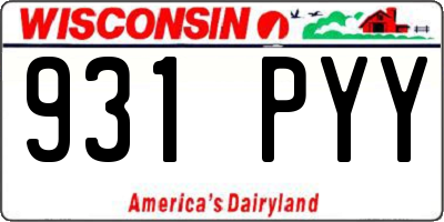 WI license plate 931PYY
