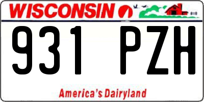 WI license plate 931PZH