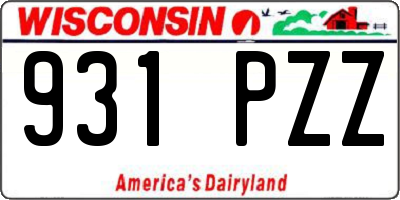 WI license plate 931PZZ