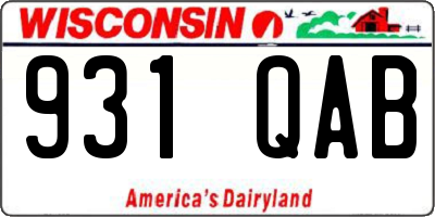 WI license plate 931QAB