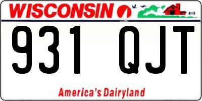 WI license plate 931QJT