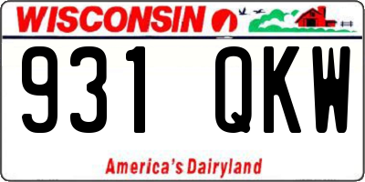 WI license plate 931QKW