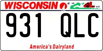 WI license plate 931QLC