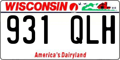WI license plate 931QLH