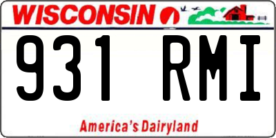 WI license plate 931RMI