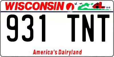 WI license plate 931TNT