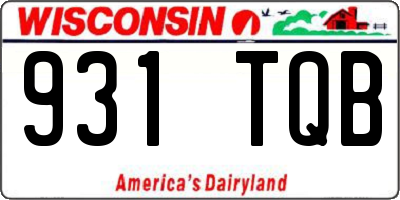 WI license plate 931TQB