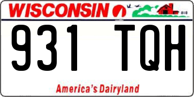 WI license plate 931TQH