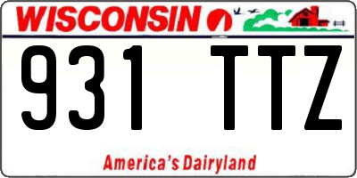 WI license plate 931TTZ