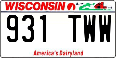 WI license plate 931TWW