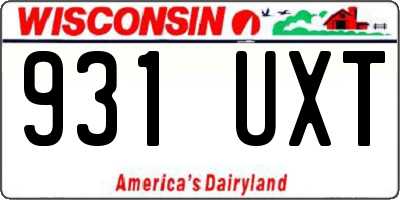 WI license plate 931UXT