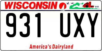 WI license plate 931UXY