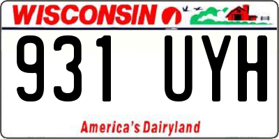 WI license plate 931UYH