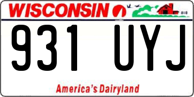 WI license plate 931UYJ
