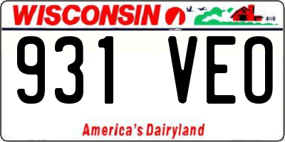 WI license plate 931VEO