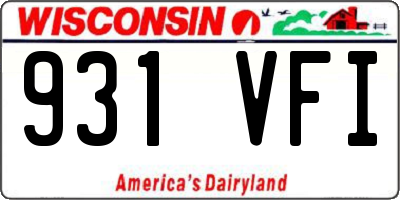 WI license plate 931VFI