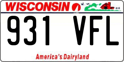 WI license plate 931VFL