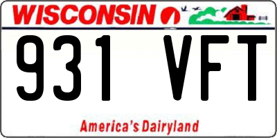 WI license plate 931VFT