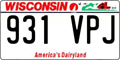 WI license plate 931VPJ