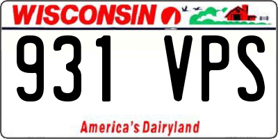 WI license plate 931VPS
