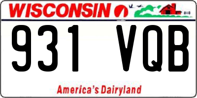 WI license plate 931VQB