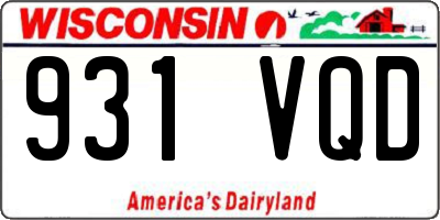 WI license plate 931VQD