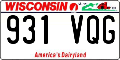 WI license plate 931VQG
