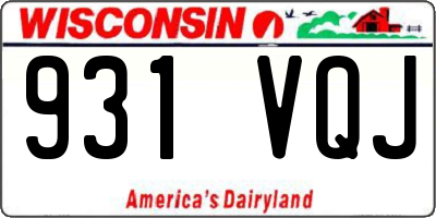 WI license plate 931VQJ