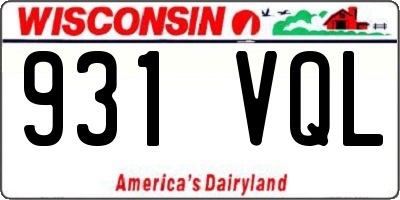 WI license plate 931VQL