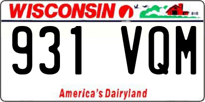 WI license plate 931VQM