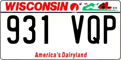 WI license plate 931VQP