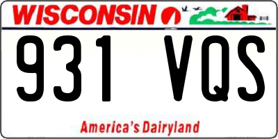 WI license plate 931VQS