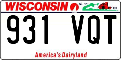 WI license plate 931VQT