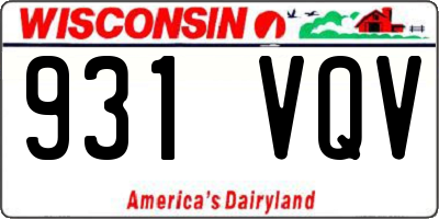 WI license plate 931VQV