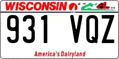 WI license plate 931VQZ