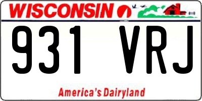 WI license plate 931VRJ