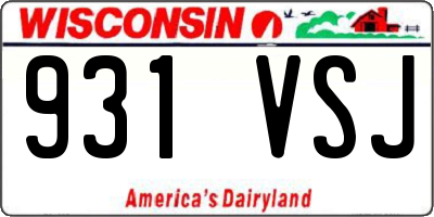 WI license plate 931VSJ