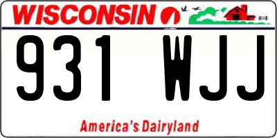 WI license plate 931WJJ
