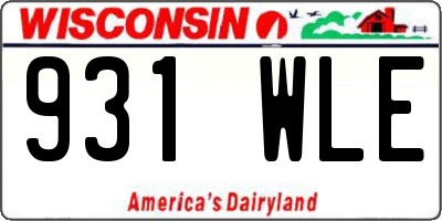 WI license plate 931WLE